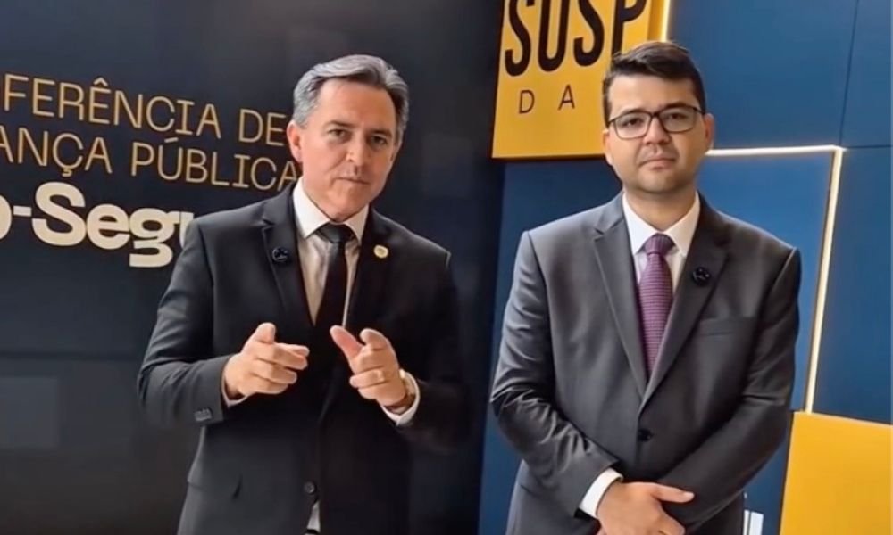 Jean Nunes, presidente do Conselho Nacional de Secretários de Segurança Pública e Chico Lucas, Secretário Nacional da Segurança Pública