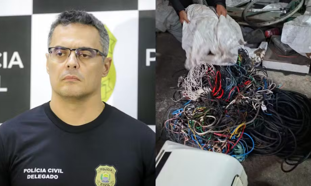 Delegado dá detalhes sobre operação contra receptadores de fios de cobre furtados em Teresina — Foto: Arquivo pessoal / Polícia Civil