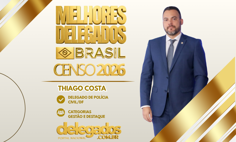 POST MELHORES DELEGADOS BRASIL 2026 THIAGO COSTA